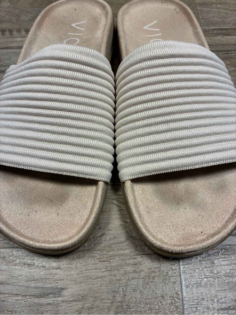 Vionic Evie Knitted Slides Arch Support Authopedic Sandals - Picture 4 of 7